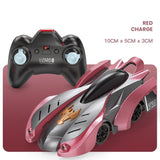 Electric Remote Control Wall Climbing Car for Kids - Mini Toy - Red Charge Handle Rc Edition - Side View