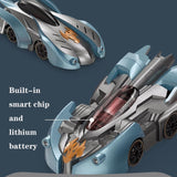 Electric Remote Control Wall Climbing Car for Kids - Mini Toy - Red Charge Handle Rc Edition - Close-Up Angle