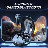Wireless Gaming Earphones with Noise Reduction - Black - Top-Down View
