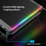 Foldable Laptop Stand with Rgb Lighting & Usb Expansion - Monitor Rack - Moonlight White