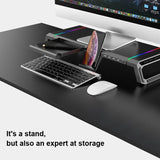 Foldable Laptop Stand with Rgb Lighting & Usb Expansion - Monitor Rack - Moonlight White - Extra Image