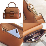 Stylish Women Crossbody Tote Bag - Red - Side View
