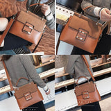 Stylish Women Crossbody Tote Bag - Red