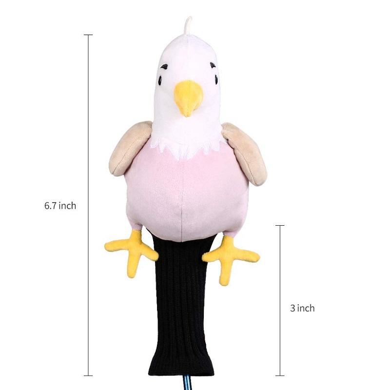 Adorable Plush Golf Club Cover for Animals - Brown