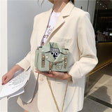 Stylish Pu Leather Shoulder Bag For Women - White