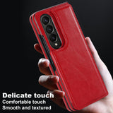 For Samsung Galaxy z Fold4 5G Foldable Phone Case with Double Buckle Card Slot - White
