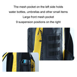 Outdoor Diving Fin Backpack Drifting Swimming Fishing Ski Bag - Yellow - Rear View