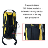 Outdoor Diving Fin Backpack Drifting Swimming Fishing Ski Bag - Yellow - Close-Up Angle