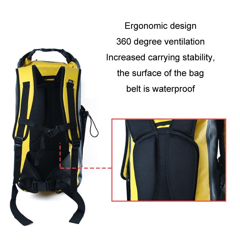 Outdoor Diving Fin Backpack Drifting Swimming Fishing Ski Bag - Yellow