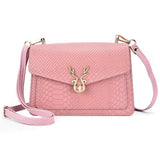 Stylish Crocodile Leather Crossbody Phone Bag - Black