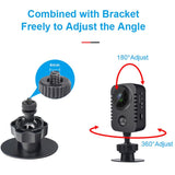 1080P Night Vision Surveillance Camera - Black - Top-Down View