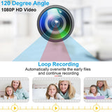 1080P Night Vision Surveillance Camera - Black - Rear View