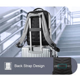 Silver Gray Multifunctional Anti-theft Laptop Backpack with Usb Charging Hole - Extra Image
