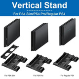 Vertical Cooling Stand with Dual Controller Charger for Ps4 - Black - Top-Down View