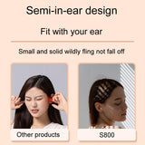 Mini Wireless Sports Earphones with Bluetooth for Sleep - S800 - Black