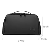 Waterproof Cosmetic Bag For Convenient Storage Black - Side View