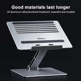 Lenovo Thinkplus Laptop Stand - Silver Desktop Compatible - Close-Up Angle
