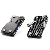 Multifunctional Edc Wallet For Keys & U Disk New Bring Metal Card Holder - Black - Side View