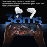 Wireless Dual Noise-cancelling Bluetooth Earphones for Music and Calls - Ivory White