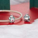 925 Sterling Silver Gingerbread Man Bracelet Charm - Top-Down View