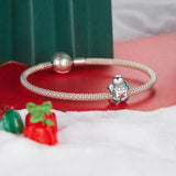 925 Sterling Silver Gingerbread Man Bracelet Charm - Rear View