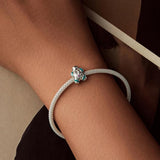 925 Sterling Silver Gingerbread Man Bracelet Charm - Close-Up Angle