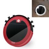 Smart Home Sweeping Robot with Remote Control and Large Suction - White Black - Front View