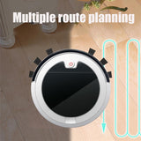 Smart Home Sweeping Robot with Remote Control and Large Suction - White Black - Extra Image