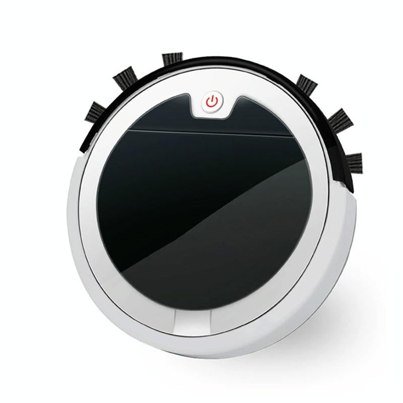 Smart Home Sweeping Robot with Remote Control and Large Suction - White Black