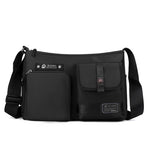 Crossbody Shoulder Bag For Casual Men Outdoor Functionality - Black