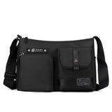 Crossbody Shoulder Bag For Casual Men Outdoor Functionality - Black