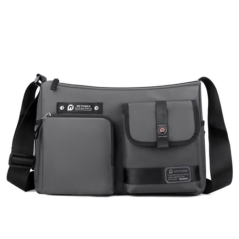 Crossbody Shoulder Bag For Casual Men Outdoor Functionality - Black