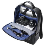 Large Business Laptop Backpack in First-layer Cowhide - Black - Rear View