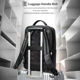 Large Business Laptop Backpack in First-layer Cowhide - Black - Extra Image