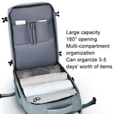 Spacious Travel Backpack For Laptops - Black - Top-Down View