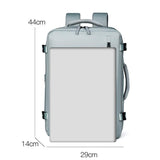 Spacious Travel Backpack For Laptops - Black - 45-Degree Angle