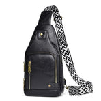 Versatile Single Shoulder Chest Bag For Motorcyclists - Black