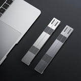 Adjustable Aluminum Laptop Cooling Bracket - Desktop - Gray - Side View
