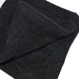 Grey Microfiber Golf Ball Cleaning Towel with Carabiner Hook - Top-Down View