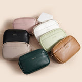 Small Square Pu Crossbody Bag For Women High Capacity - White - Side View