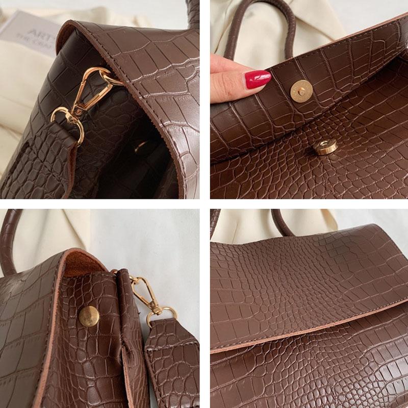 Stylish Winter Crossbody Tote For Women - Black
