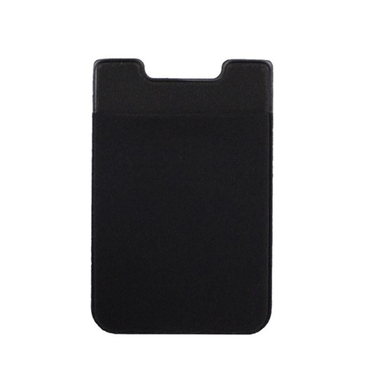 Lycra Phone Card Holder Stretch Back Sticker Wallet For Cards Bus Pass Bank Fits Most Phones - Black