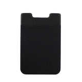 Lycra Phone Card Holder Stretch Back Sticker Wallet For Cards Bus Pass Bank Fits Most Phones - Black