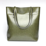 Stylish Shoulder Tote For Women - Retro Brown Horizontal Version