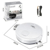 Smart Usb Charging Robot Vacuum Cleaner - Automatic Cleaning - White - Side View