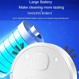 Smart Usb Charging Robot Vacuum Cleaner - Automatic Cleaning - White - Close-Up Angle