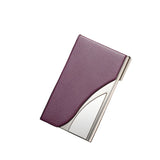 Stainless Steel Business Card Case Large Capacity - Oracle Black - Front View