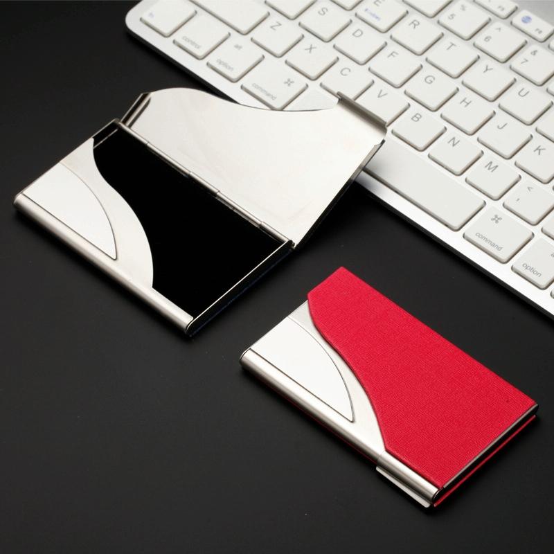 Stainless Steel Business Card Case Large Capacity - Oracle Black