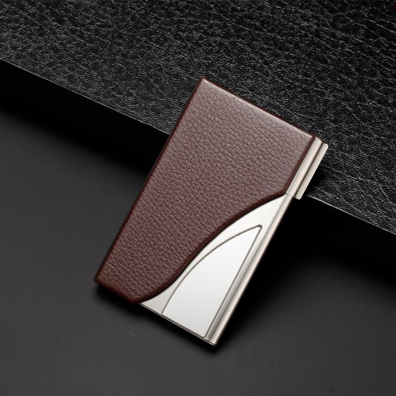 Stainless Steel Business Card Case Large Capacity - Oracle Black