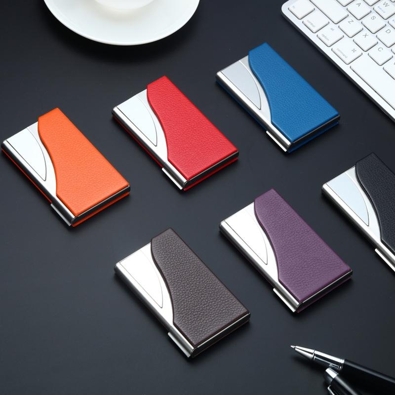 Stainless Steel Business Card Case Large Capacity - Oracle Black
